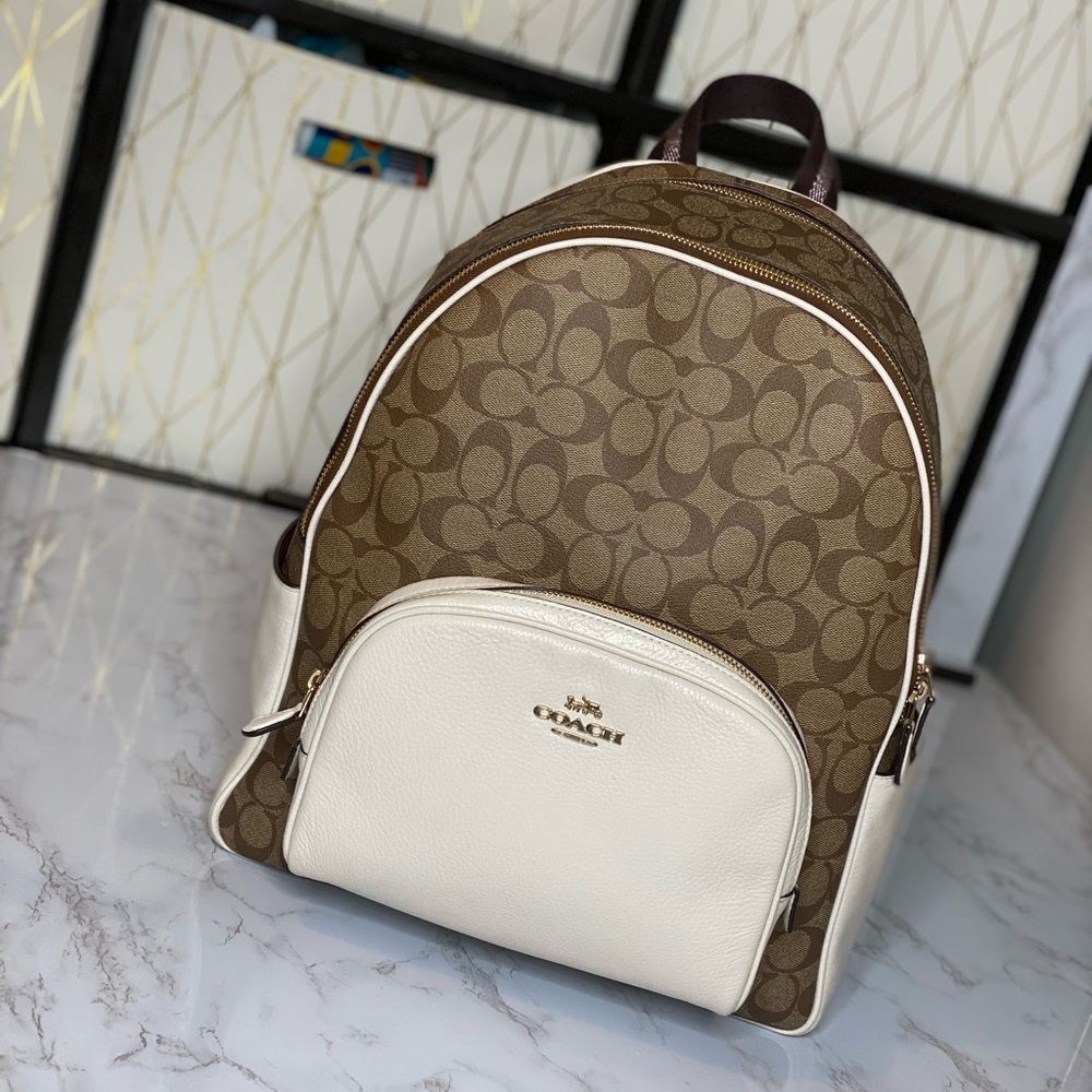 Large Court Backpack in Signature Canvas